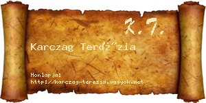 Karczag Terézia névjegykártya