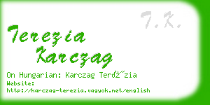 terezia karczag business card